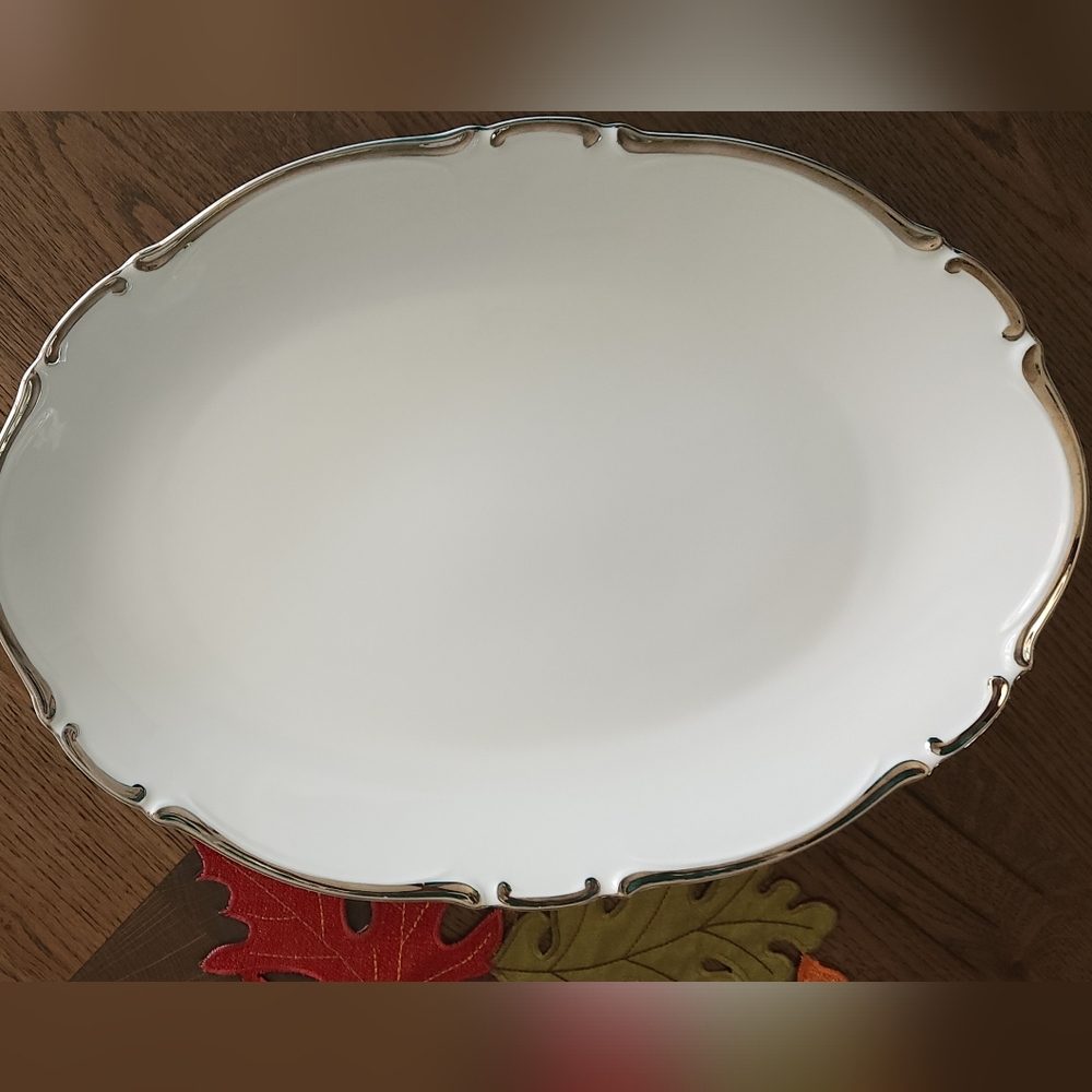 SEYEI china 16"oval serving platter